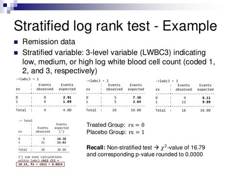 stratified log rank test